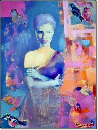 THOUGHTFUL 2, year 2013, oil canvas